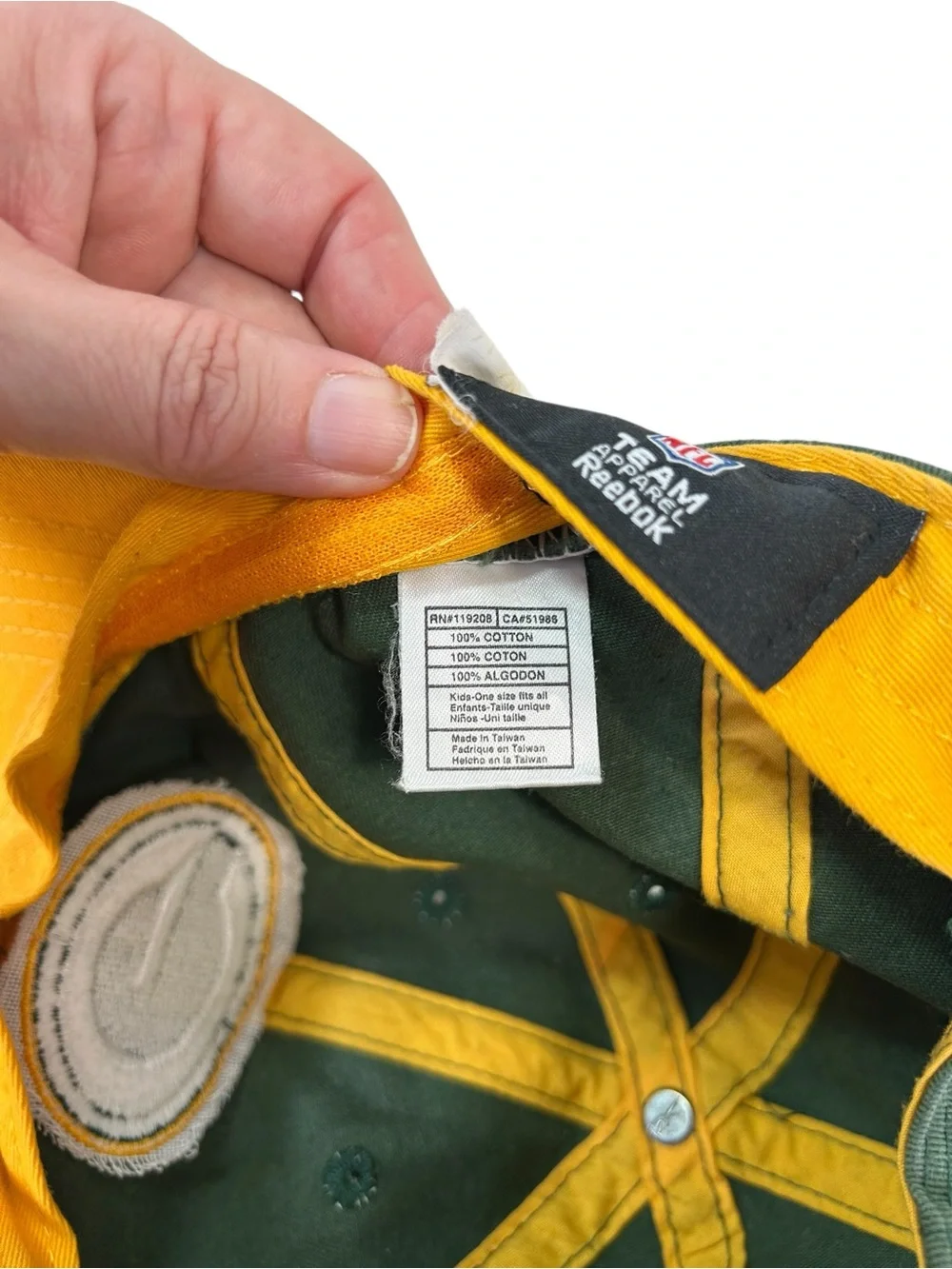 Green Bay Packers Reebok NFL Youth Kids Adjustable Hat Green Gold 2011